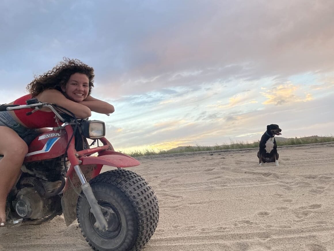 mexico baja sunset desert dirt bike