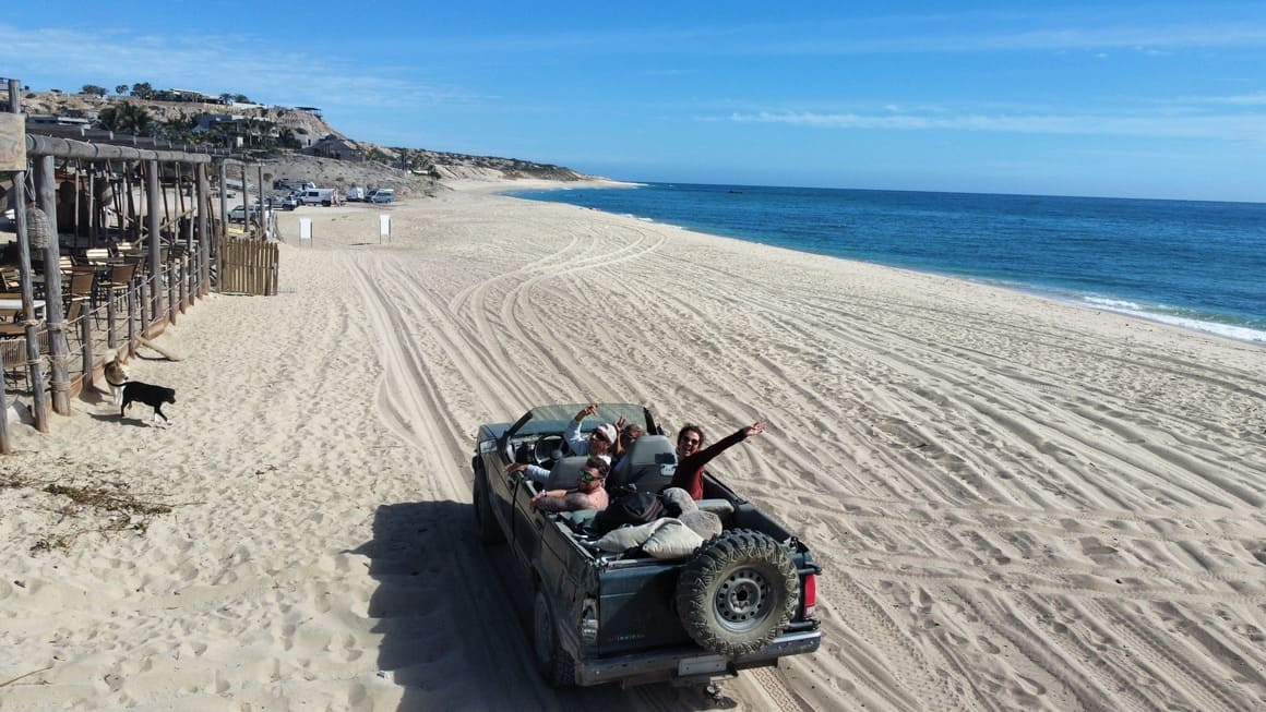 mexico baja van life 4x4 on beach tour