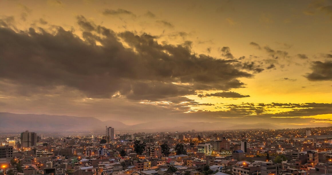 Huancayo Peru Panoramic city view