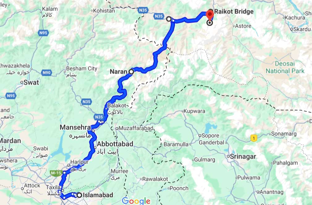 pakistan road trip the northern valleys circuit map