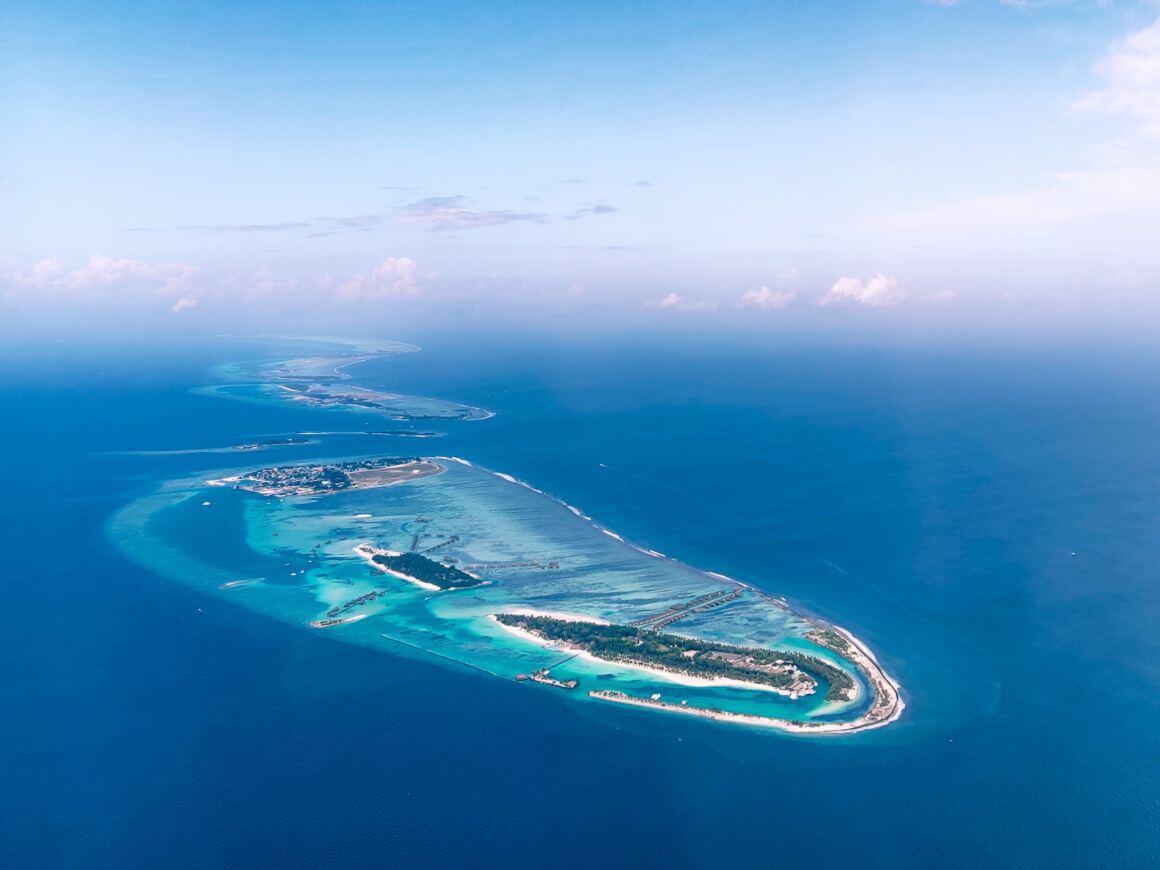 maldives islands aerial view