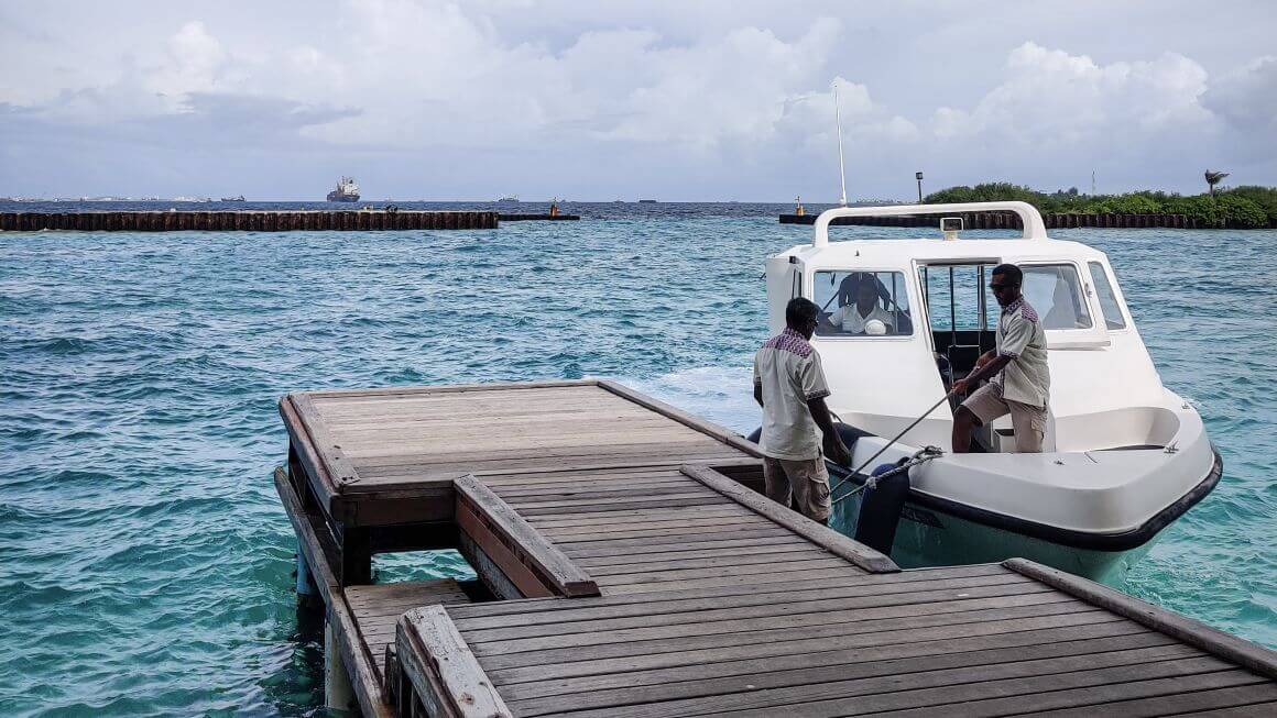 wooden ferry dock