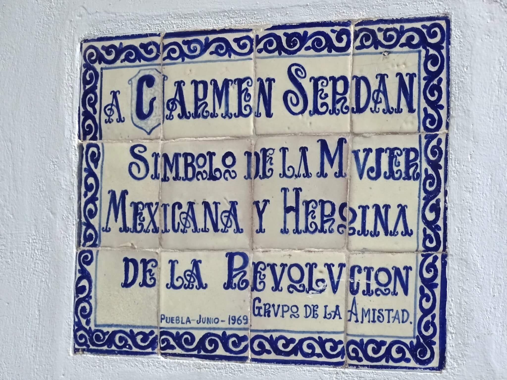 Sign at the Museo Regional de Puebla