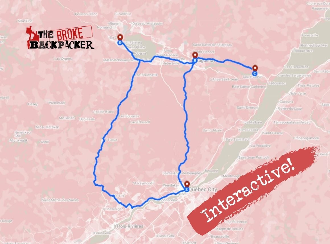 Quebec Road Trip Route 2: Fjords & Forests Loop