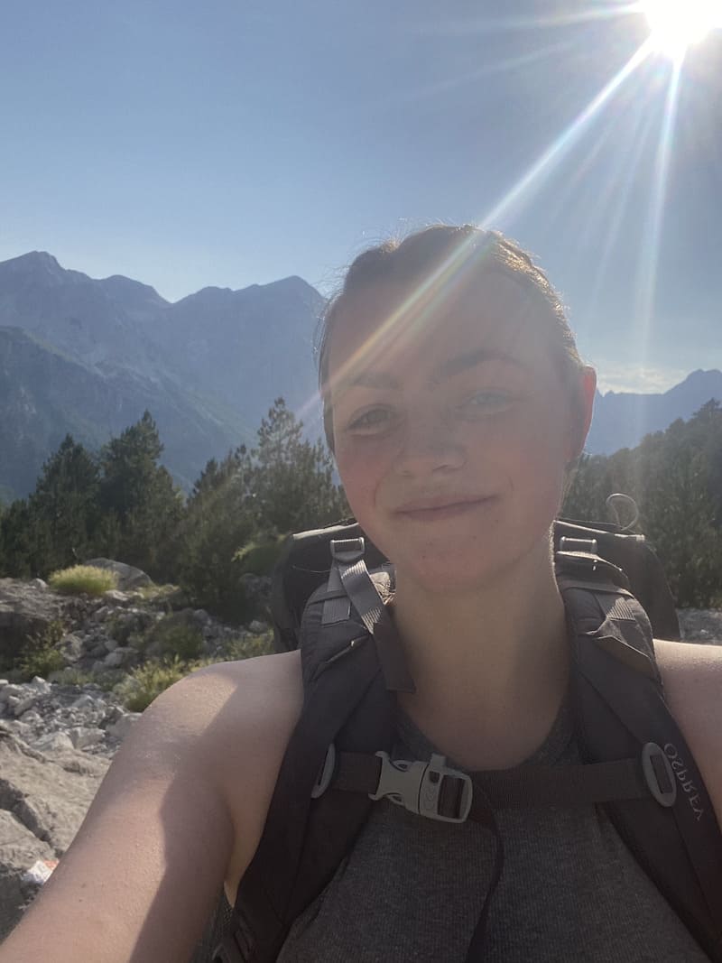 el hiking in the albnaian alps