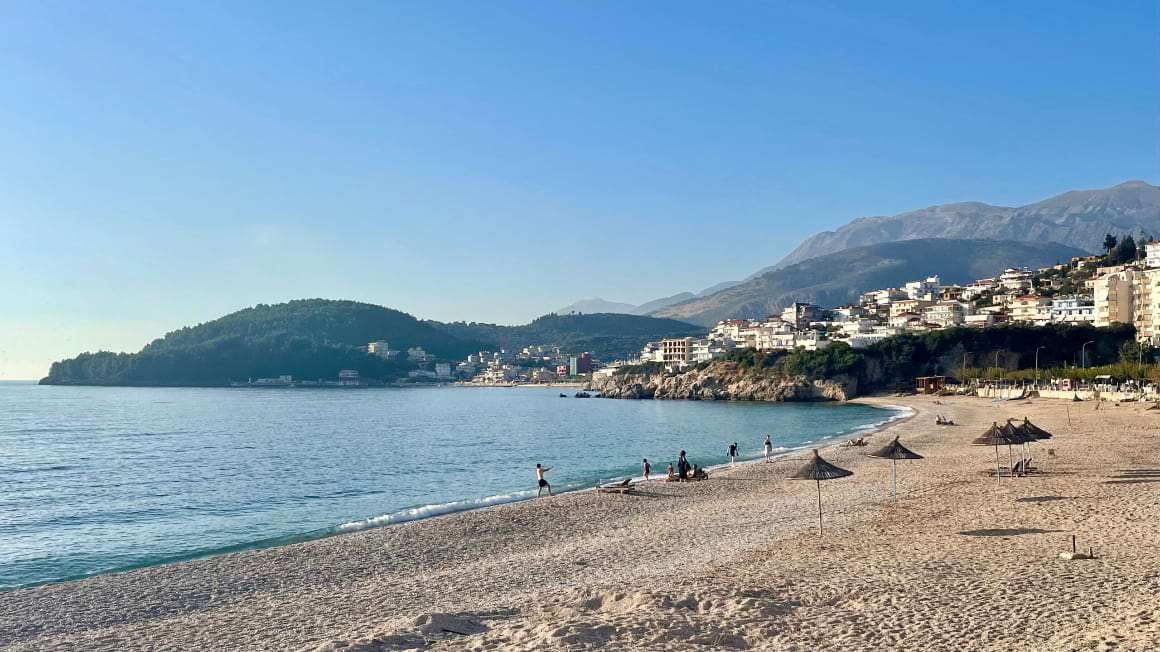 beach in himare, albania