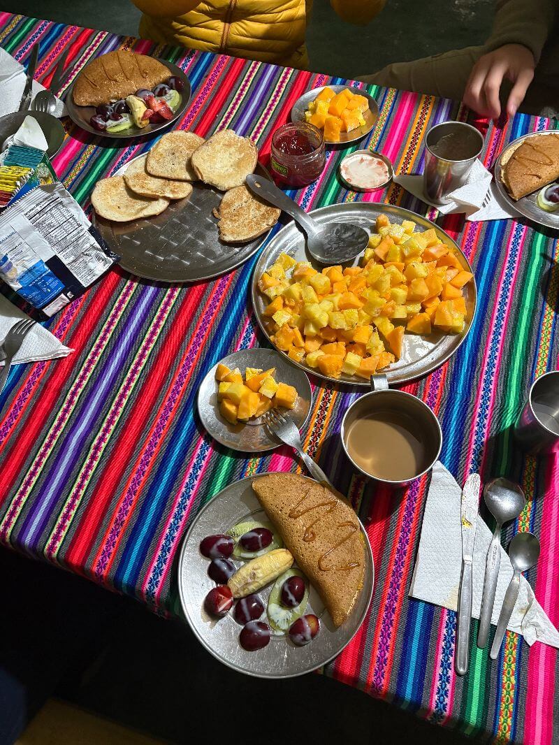 tasting local food at cusco peru