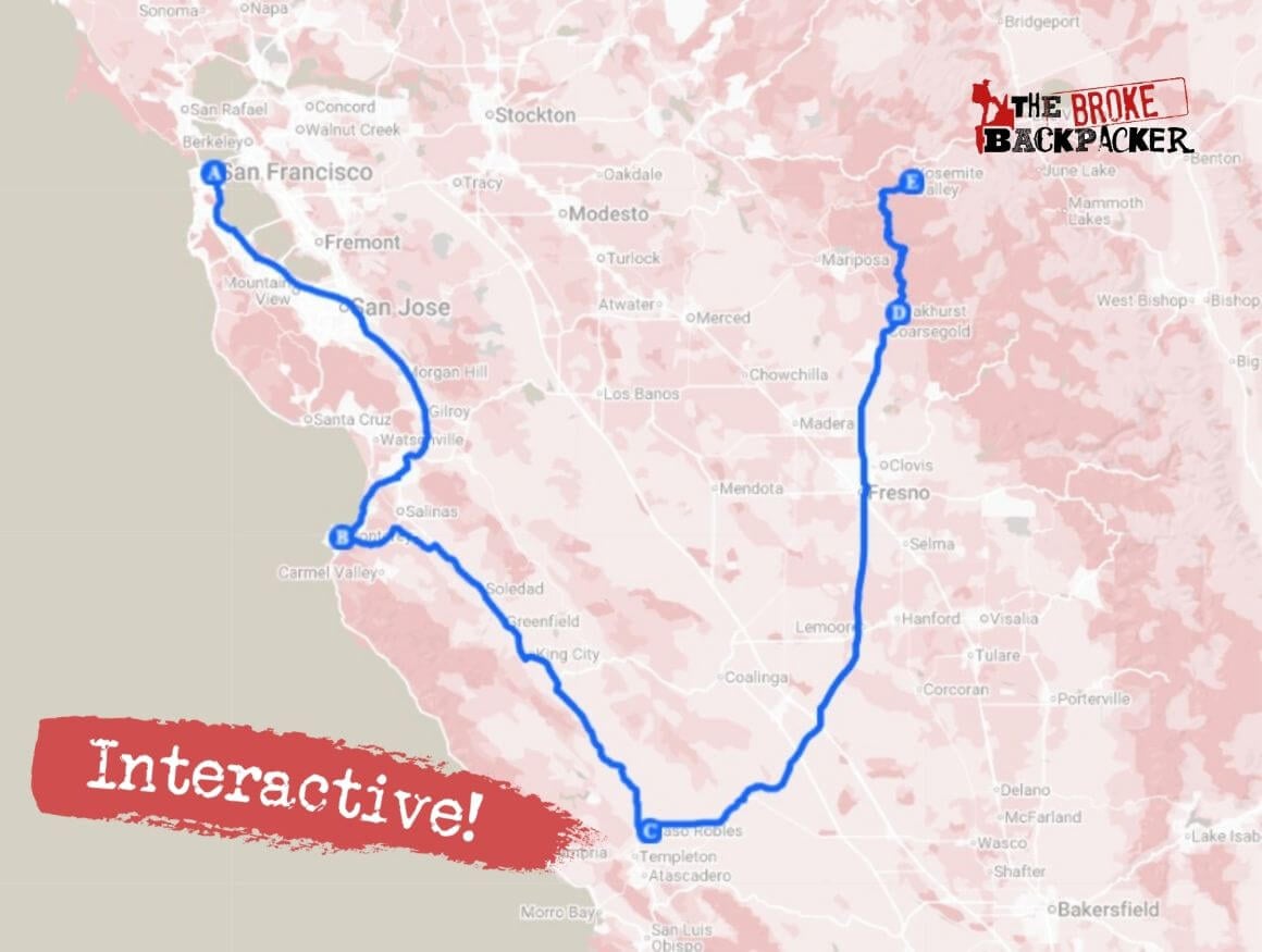 Coastal to Canyon Adventure map