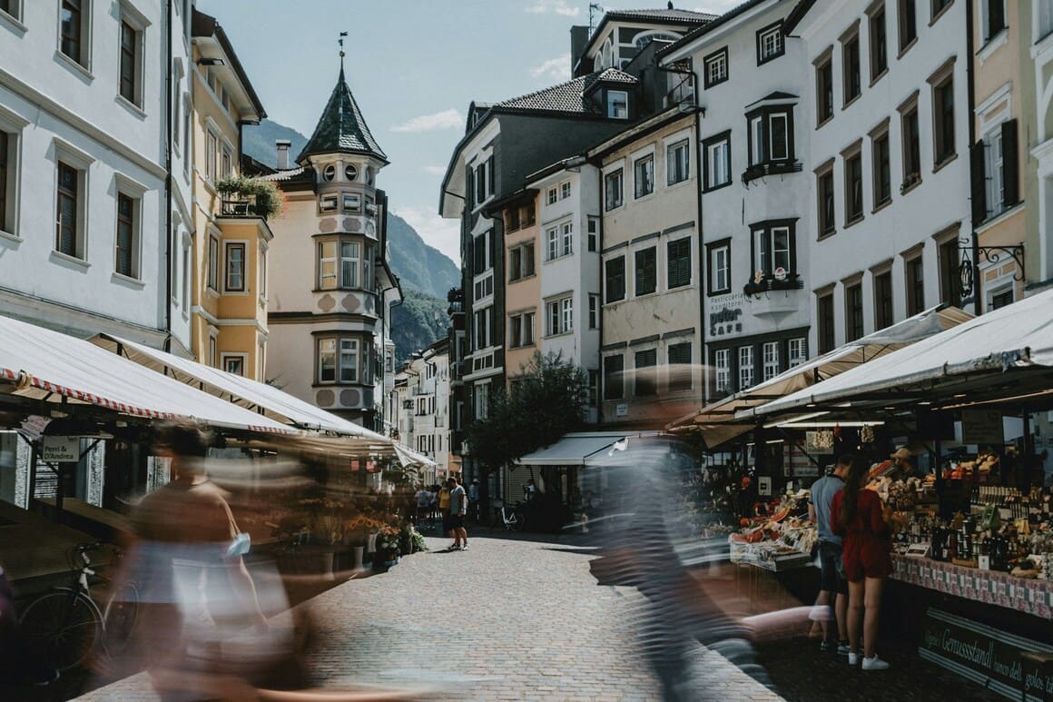 italy dolomites bolzano town