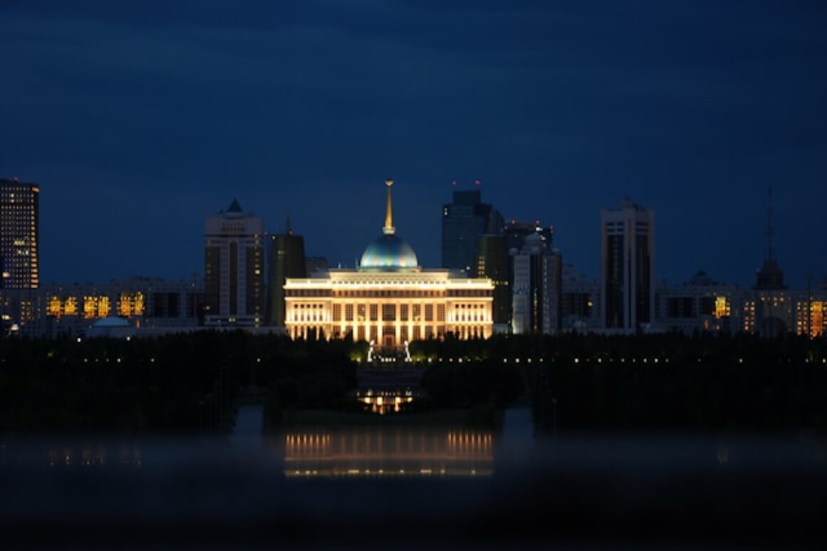 Astana by Night – Futuristic Skylines & Golden Lights