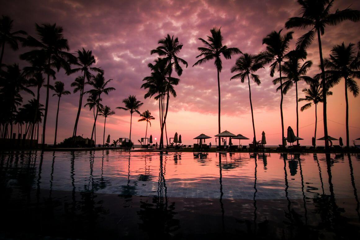 negombo beach resort sunset