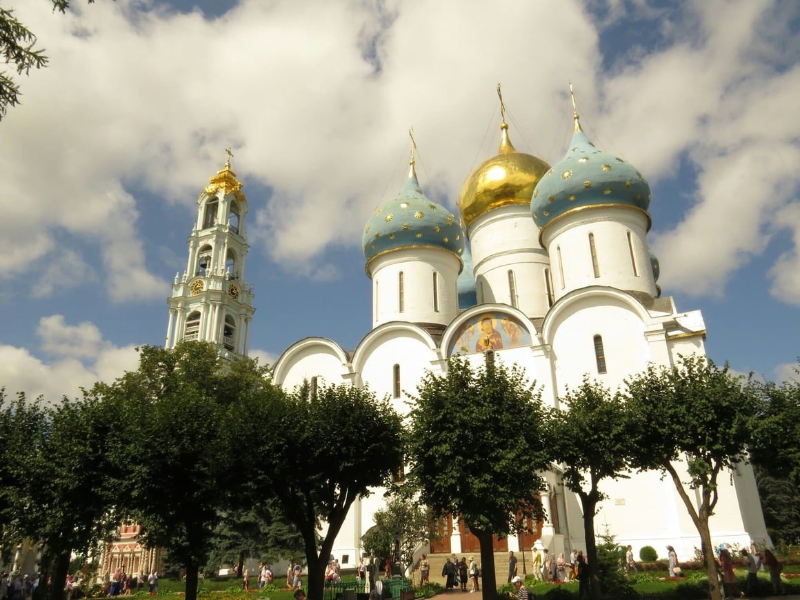 UNESCO World Heritage Site, Trinity Lavra of St. Sergius, one of the most famous Orthodox sites in Russia