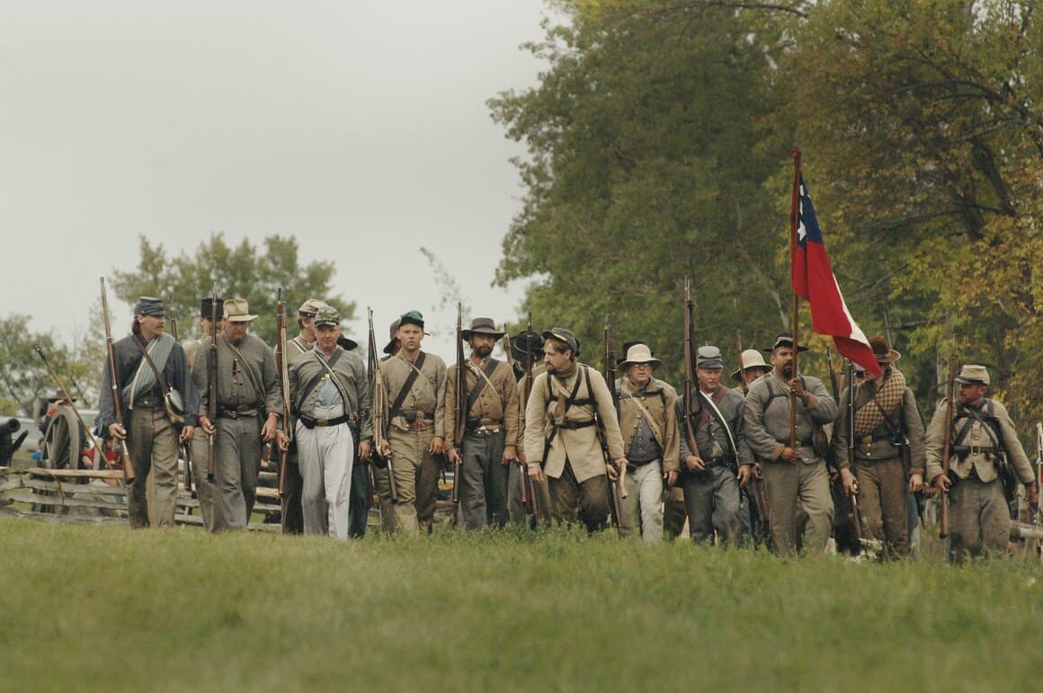Civil War reproduction by citizens of Nashville USA on a History Tour