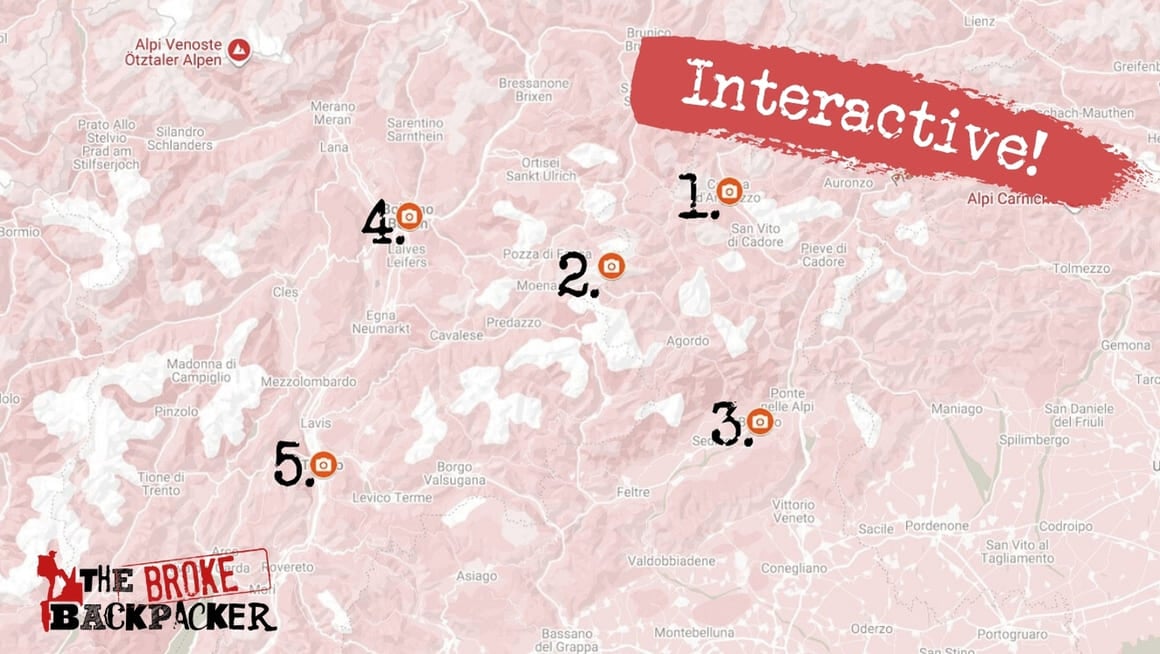 Where to Stay in Cortina d’Ampezzo Map