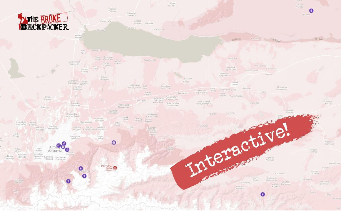 10 Things to Do in Almaty City Map