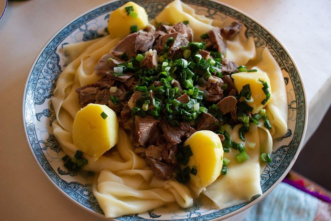 local nomadic beshbarmak food
