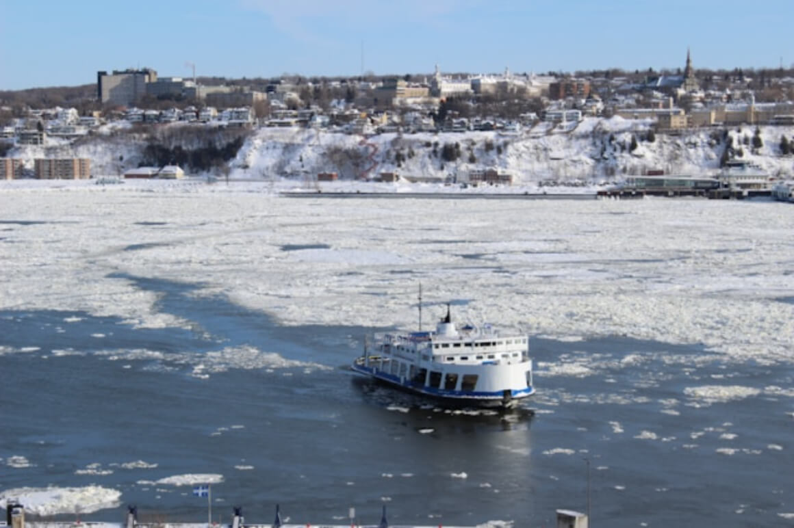 frozen St. Lawrence River