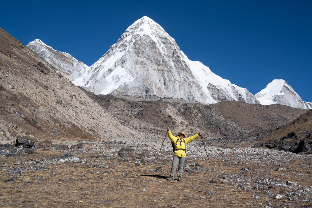 everest base camp mountain hiker