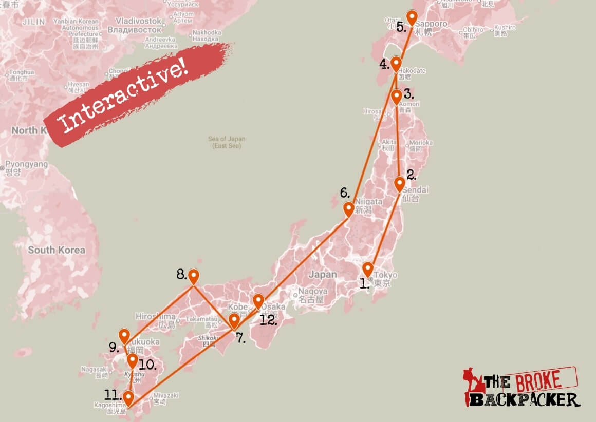 backpacking in japan trail adventure map