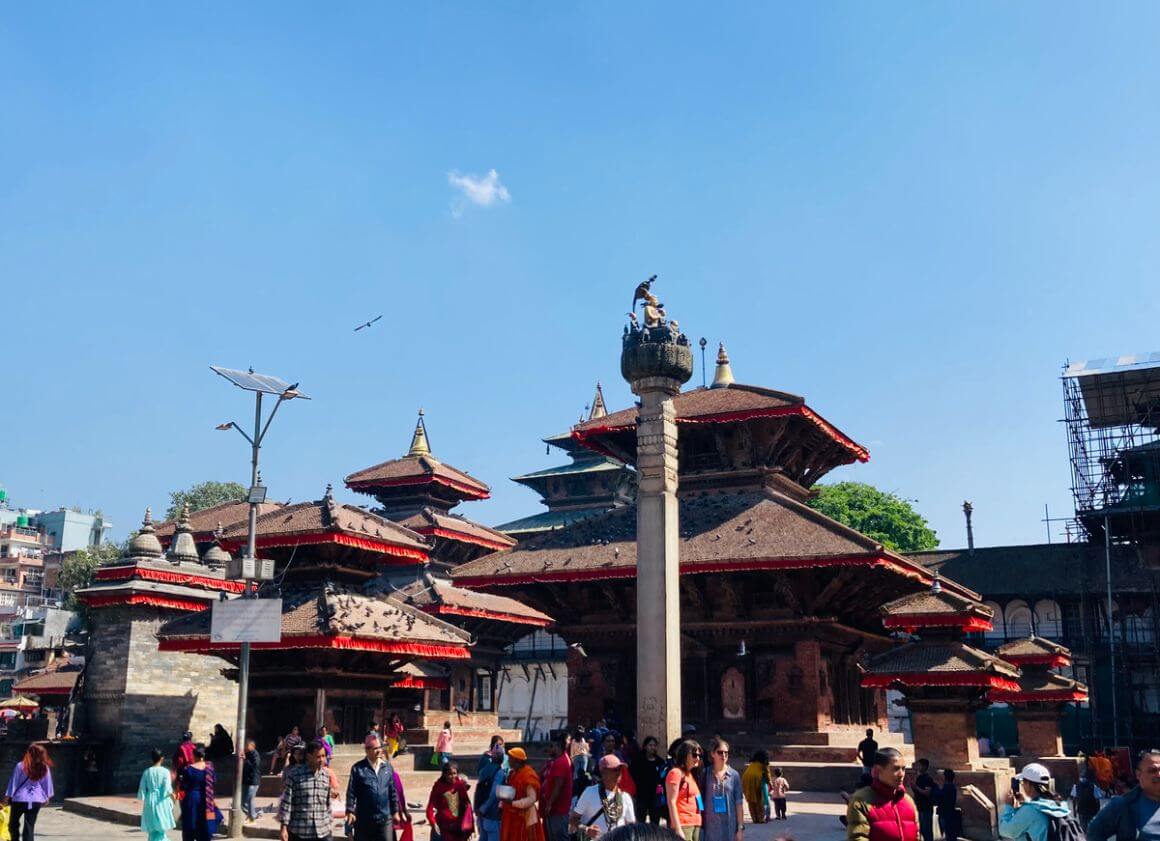 people gathered at durbar square kathmandu