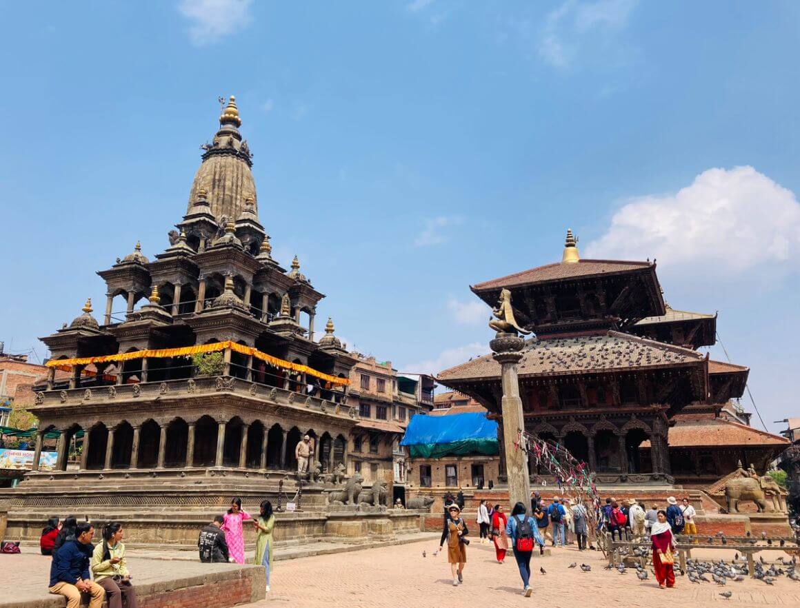 old temples and palaces and massive courtyards  