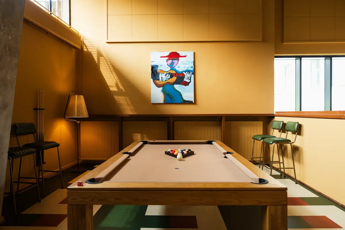 Pool table at Roberta's Society Aarhus