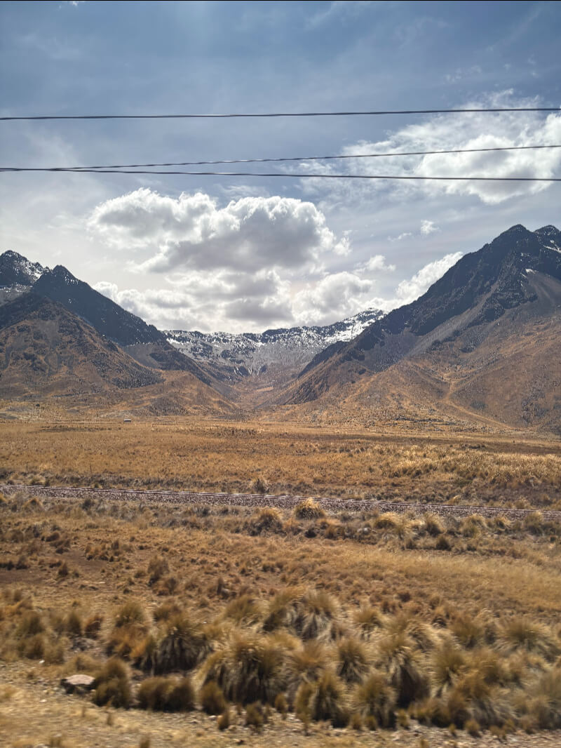 View from the bus towards Puno