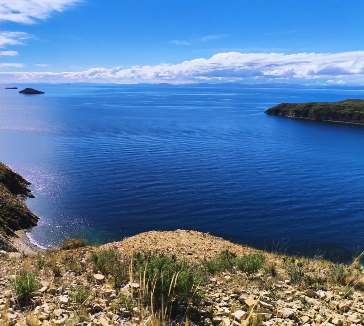 View of the lake from the cross island hike