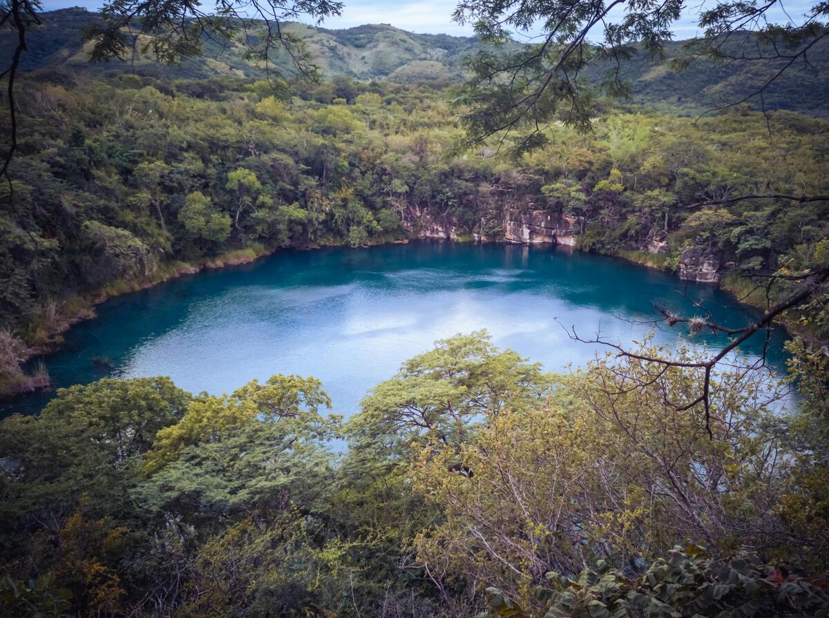 A blue lake in Guatemala.