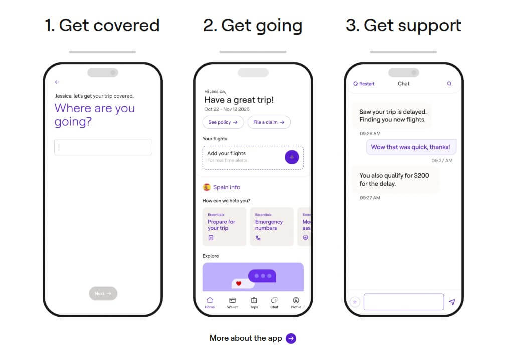 Faye insurance app screenshot