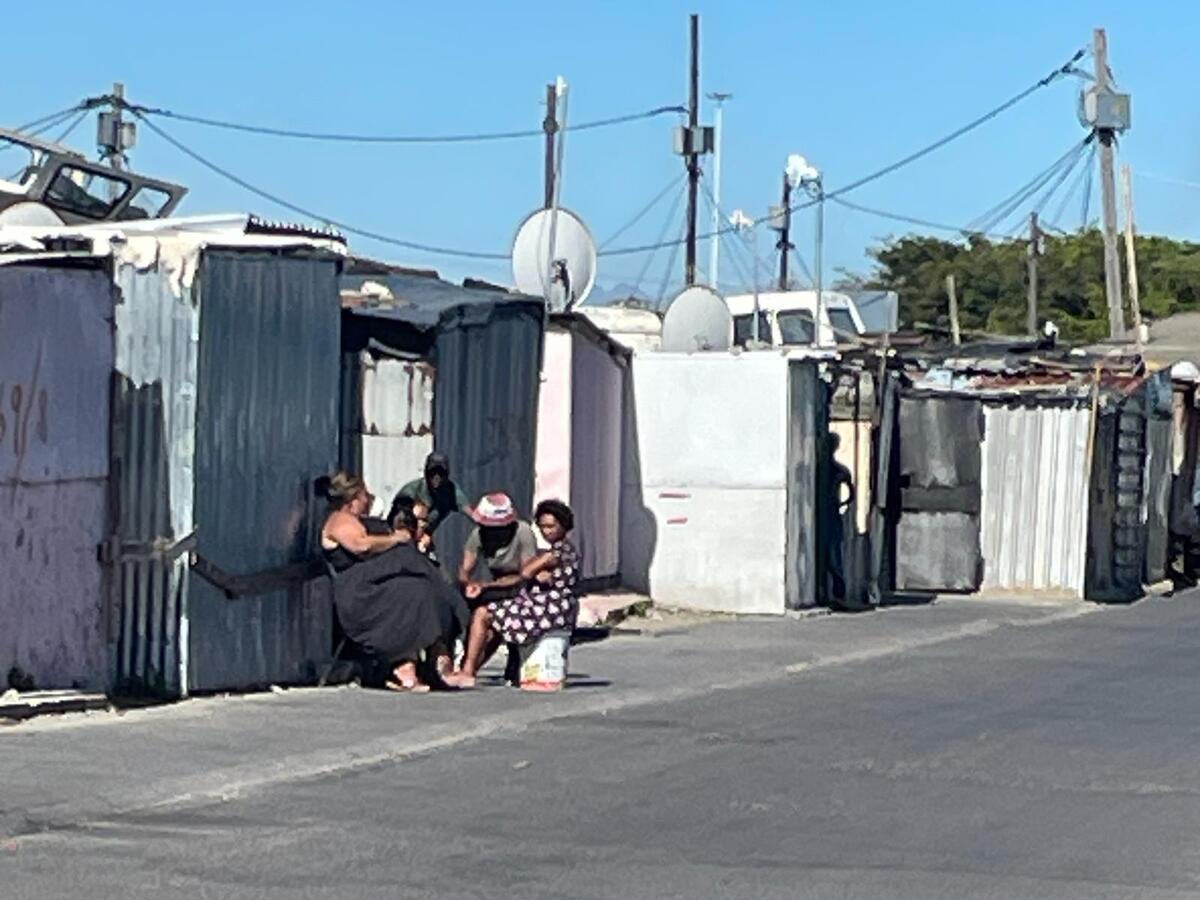 Metal shacks in Langa Township, Cape Town, South Africa.