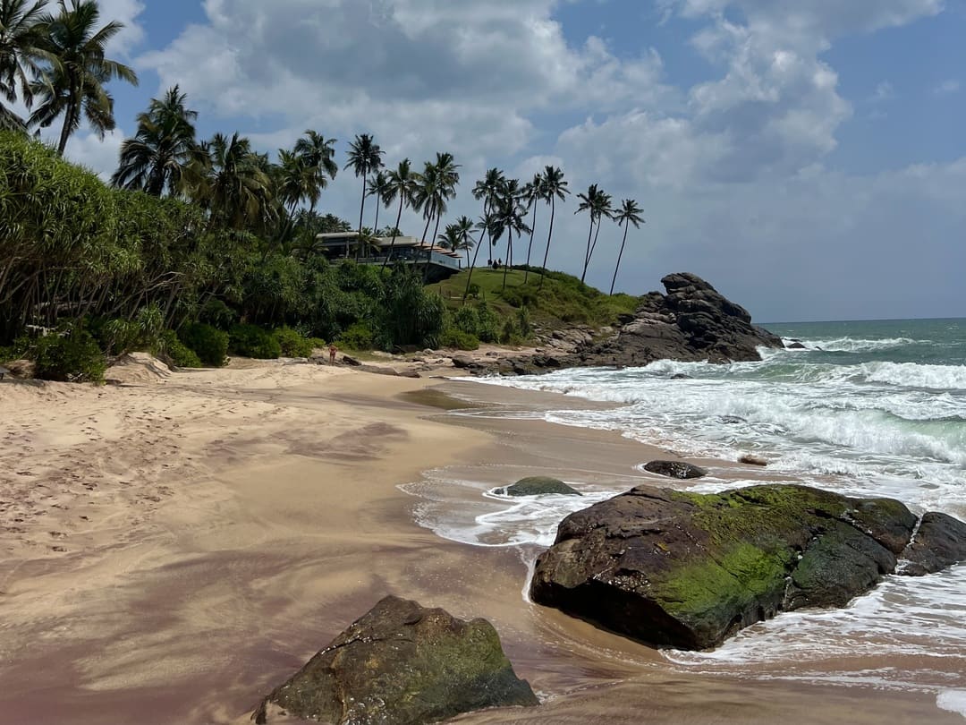 an empty beach in sri lanka