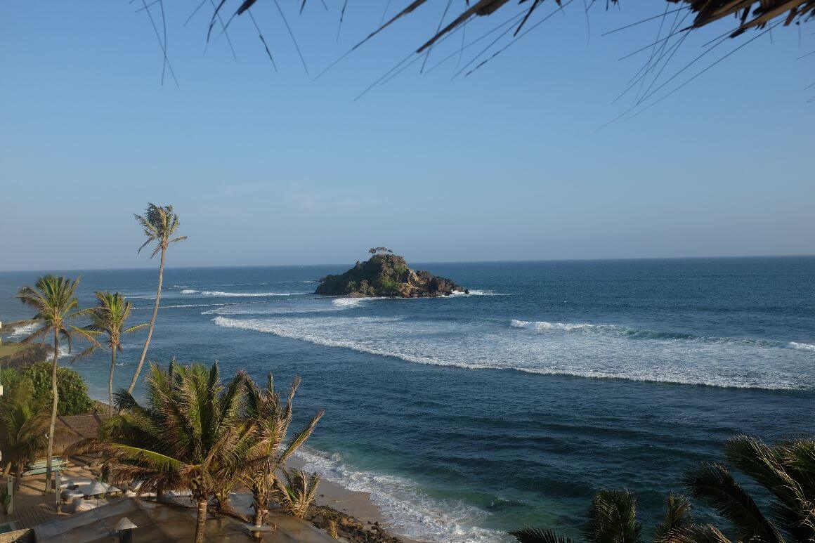 scenic view of a small isle
