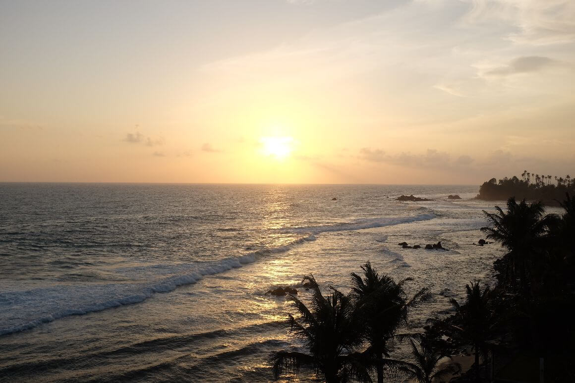 sunset view of coastline
