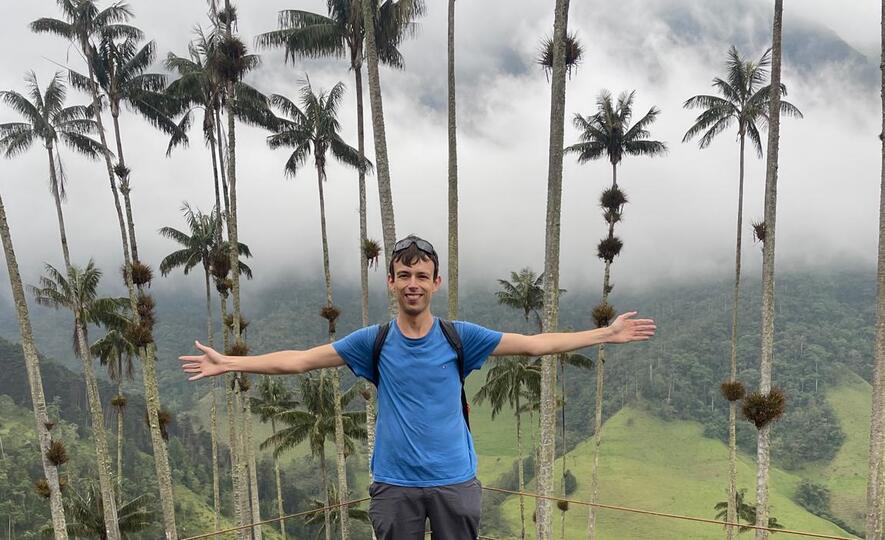 Alex at the Cocora Valley in Colombia.