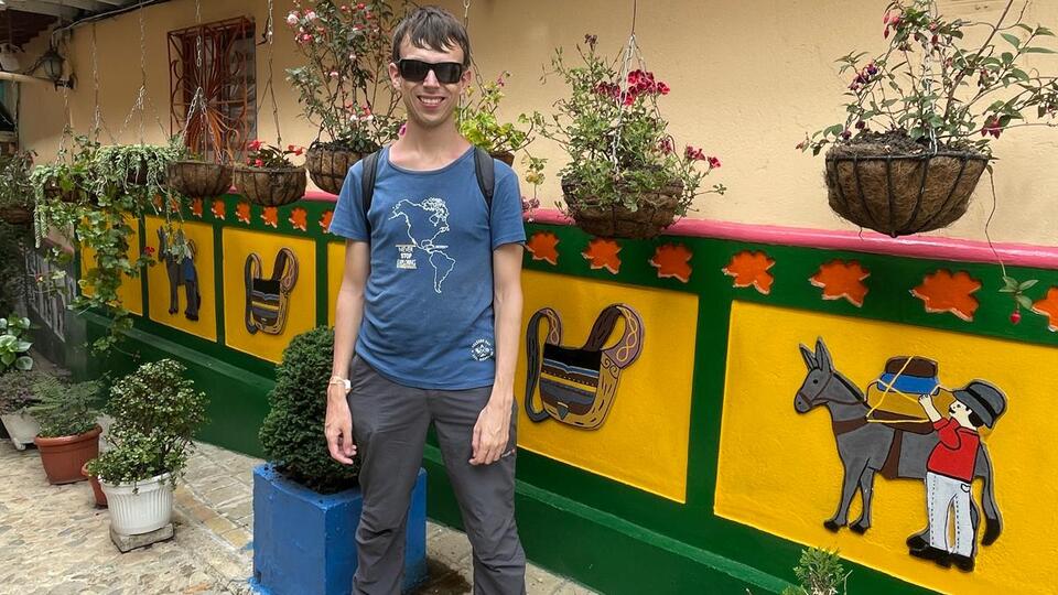 Alex in Guatape town, Colombia.