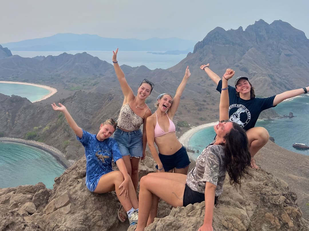a viewpoint on padar island, komodo national park