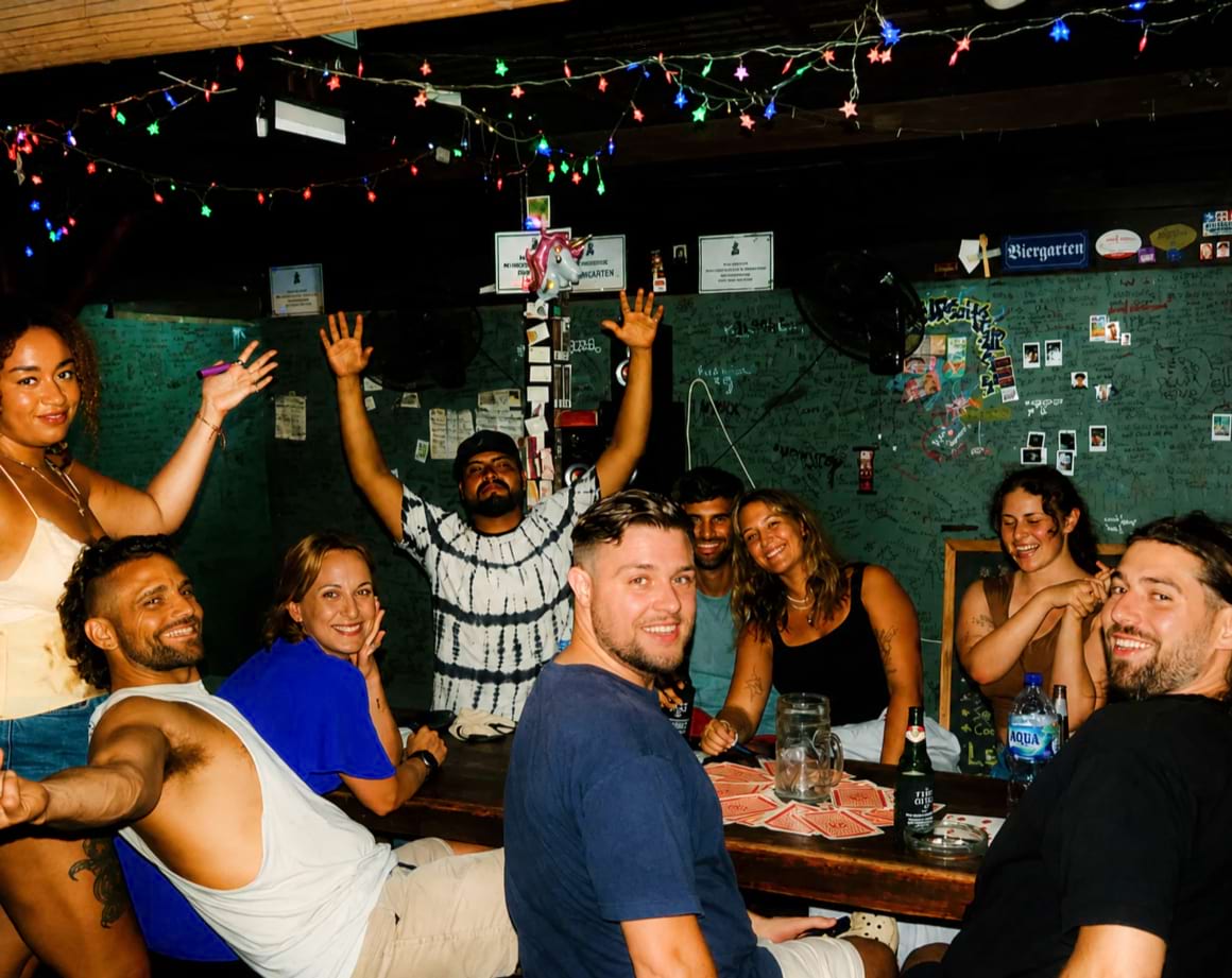 The Tipsy Gypsy best hostel in Bali with an outdoor pool and traditional wooden homes