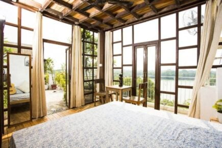 Lake View Glass Bedroom