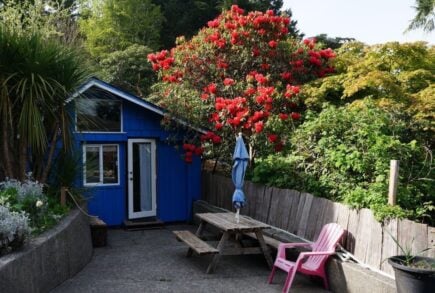 The Blue Cabin with Tranquil Harbour Side Setting