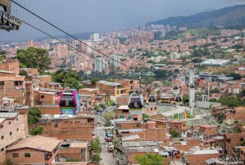 Urban public transport in Medellin Columbia