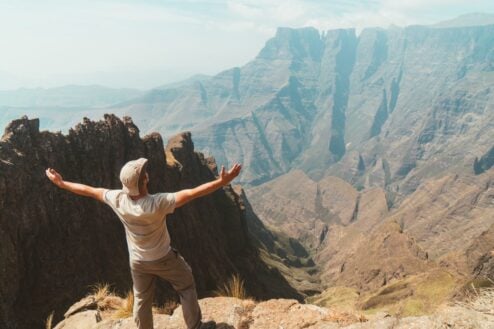 Amphitheater Hike in Drakensberg Mountains backpacking South Africa