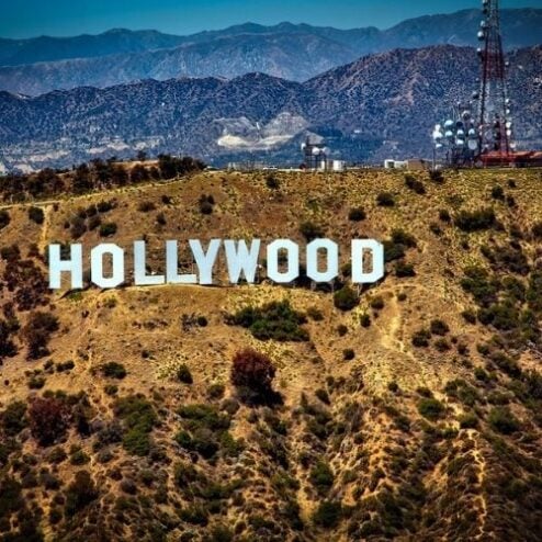 los angeles hollywood sign in the hills