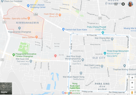 Where to stay in Chiang Mai's Nimmanhaemin neighborhood Map