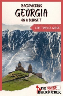 Backpacking Georgia Travel Guide Pinterest Image