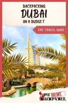 Backpacking Dubai Travel Guide Pinterest Image