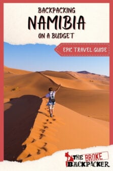 Backpacking Namibia Travel Guide Pinterest Image