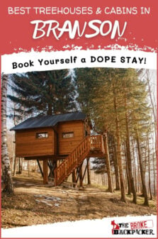 Best Treehouses And Cabins In Branson Pinterest Image