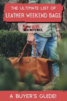 Best Leather Weekender Bag Pinterest Image