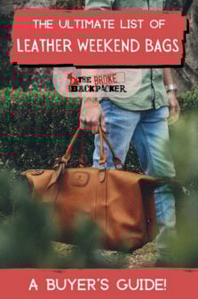 Best Leather Weekender Bag Pinterest Image